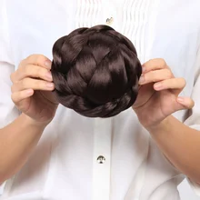 AOOSOO женский s Lady Chignon синтетический шиньон для создания прически clip-in волосы булочки расширение черный белый женский 3 цвета коричневый черный головной убор