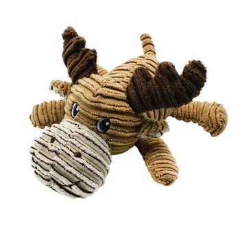 

Dog Chew Toys Corduroy Elephant Cattle Shaped Plush Interactive Toy For Bite Resistant lydg