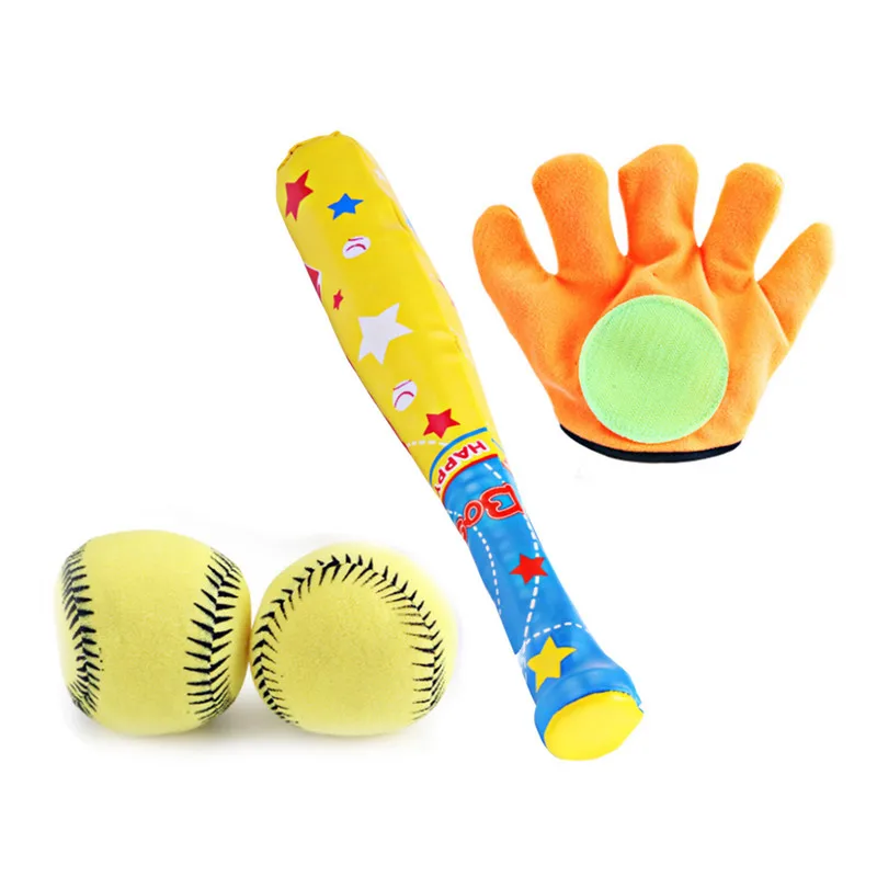 

Outdoor Children's Baseball Toy Set Plastic Soft Baseball Sport Toys Children Bat Gloves Ball Set for Kids Toy Gifts