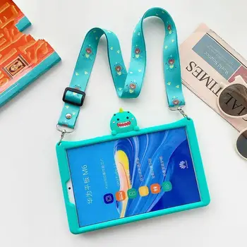 

Silicone Dinosaur Case For Huawei MediaPad M6 M5 M3 T5 8 8.4 10 10.1 MatePad Pro 10.8 Enjoy Pad 10.1 Shockproof Tablet Cover