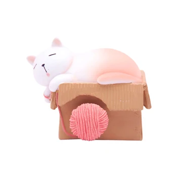 

Resin Sleeeping Cat Music Box Cartoon Decorative Music Box Gift Home Crafts Ornaments for Festival Birthday Anniverasy (Pink)