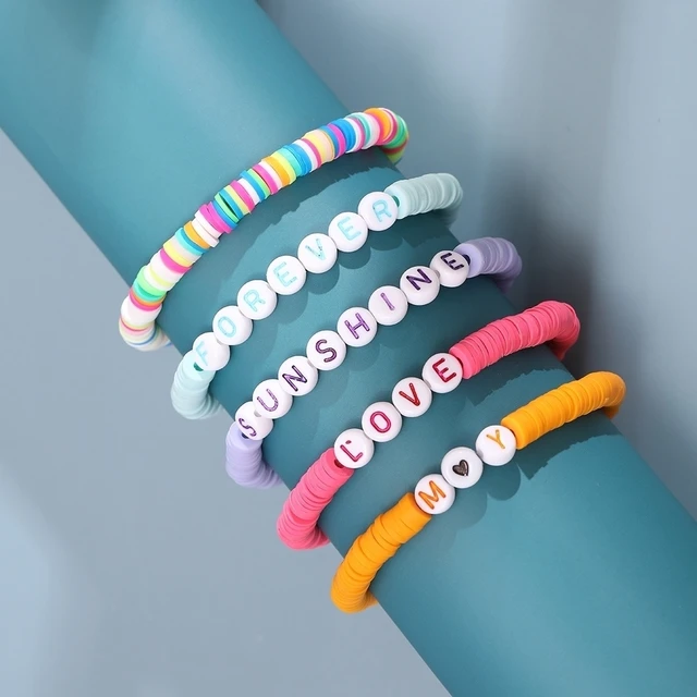 Buy VSCO Bracelets 24 Pieces Braided Stretch Friendship Bracelets Stackable  Bead Woven String Bracelets Adjustable Wave Rope Bracelets Friendship  Jewelry for VSCO Girls Teen Women, Plastic Wax at Amazon.in