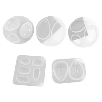 

5 Pcs/set Silicone Oval Mold with Hole Pendant DIY Craft Jewelry Pendants Decor Making Epoxy Resin Molds T4MD