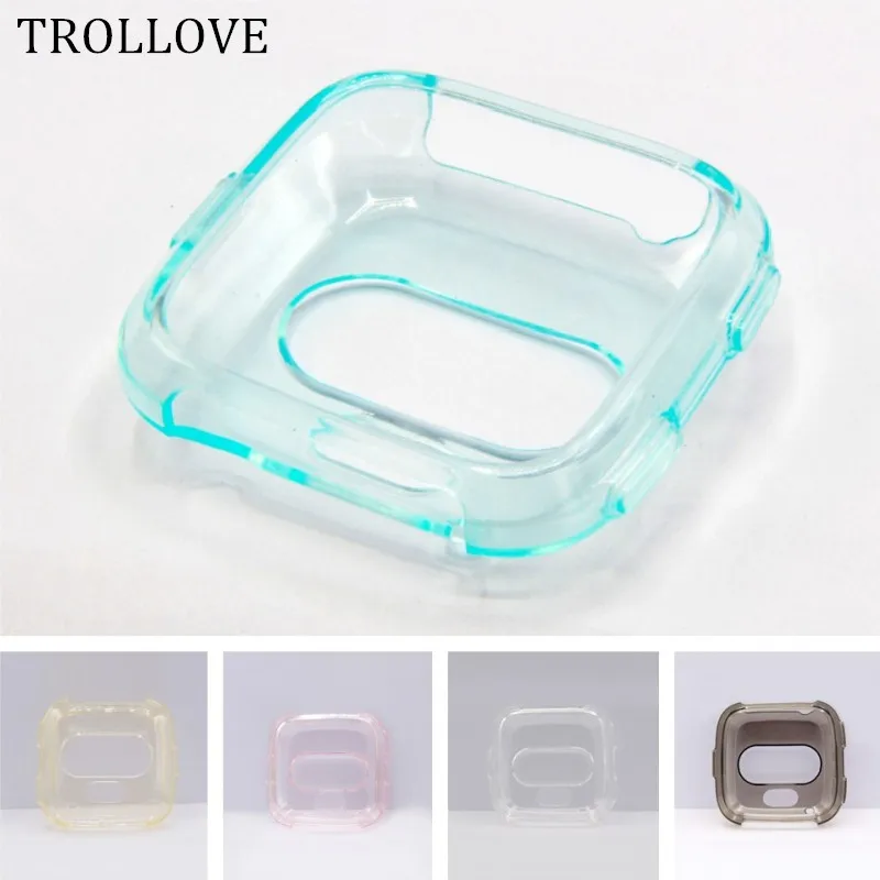 New Soft Silicone Protective Case For Fitbit Versa Activity Smart Watch Accessories Cover Shell Frame Full Protect Watch Case