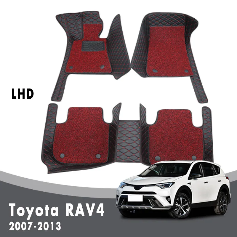 Для Toyota RAV4 2013 2012 2011 2010 2009 2008 2007 Роскошные двухслойные автомобильные коврики с