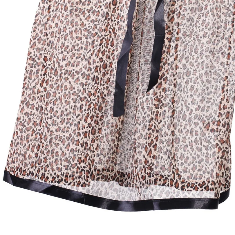 Leopard Silk Nightdress Sexy Satin Underwear Lace Camisole Shorts Set Lingerie Women S-XL Soutien Gorge Sexy Erotique 30NOV213