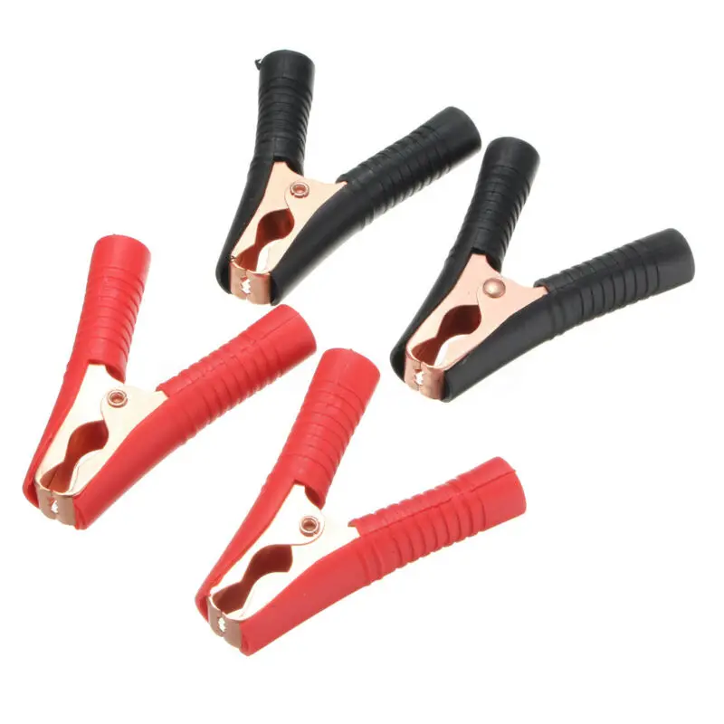 

4pcs 100A Electrical Crocodile Alligator Clips Car Battery Insulated Test Lead Terminals Power Test Alligator Clips