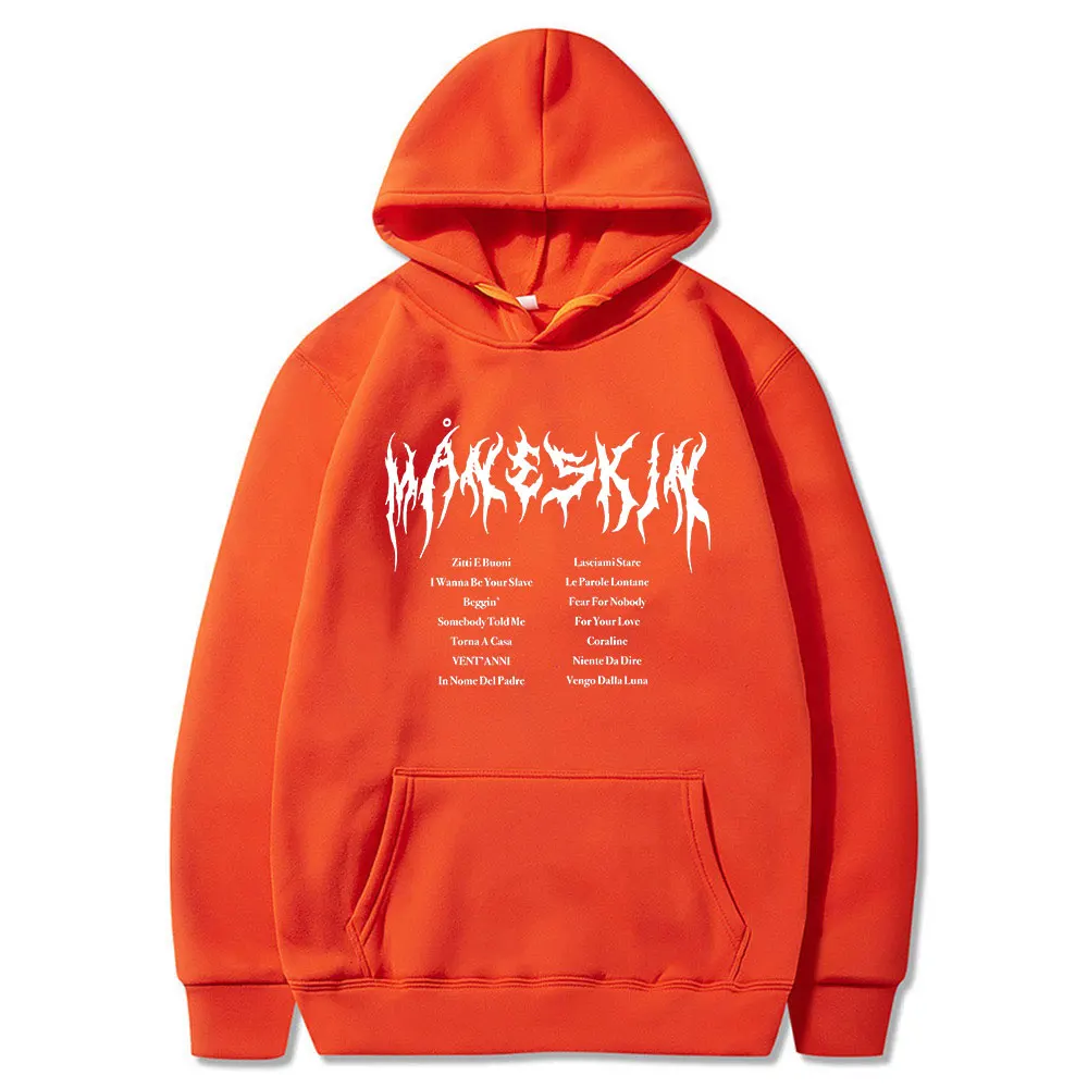 Maneskin Unisex Streetwear Hoodie Men\'s Hooded Sweatshirts Branded Men\'s Clothing Fashion Oversized Hoodies Tops Clothes