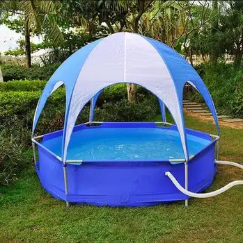 

Inflatable swimming pool Super large shaded children's swimming pool bracket swimming pool round paddling pool adult pool