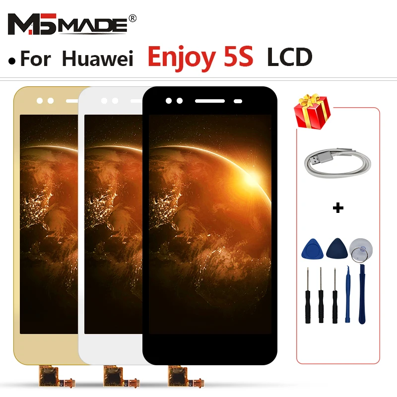 5," для huawei наслаждаться 5S GR3 TAG-L21 TAG-L22 TAG-L03 TAG-L01 ЖК-дисплей Экран Дисплей замена дигитайзера Ассамблеи Запчасти с рамкой