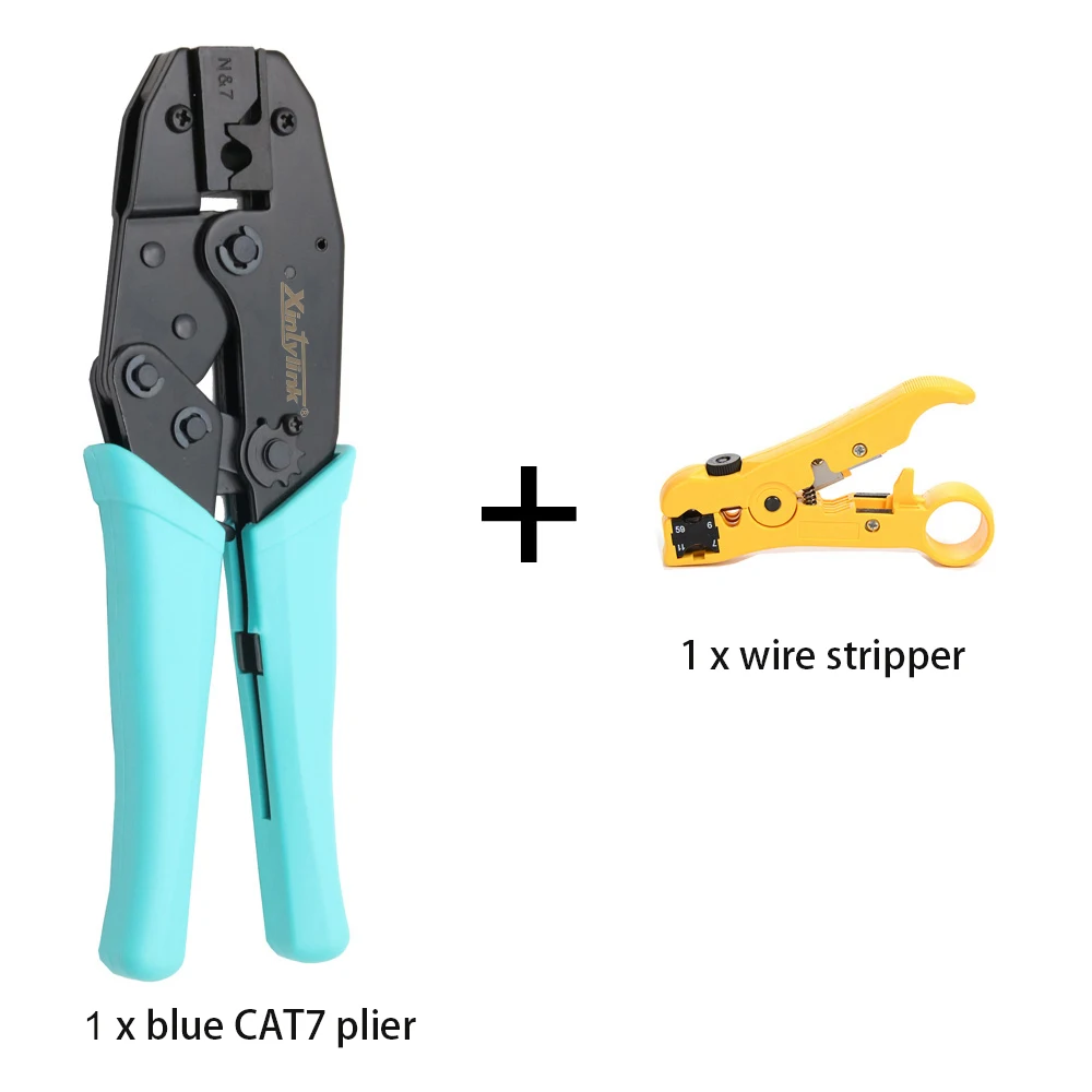 xintylink RJ45 crimper cat7 cat6a network tools cat8 Crimping ethernet Cable Stripper clamp 8p8c pliers connector clip clipper 