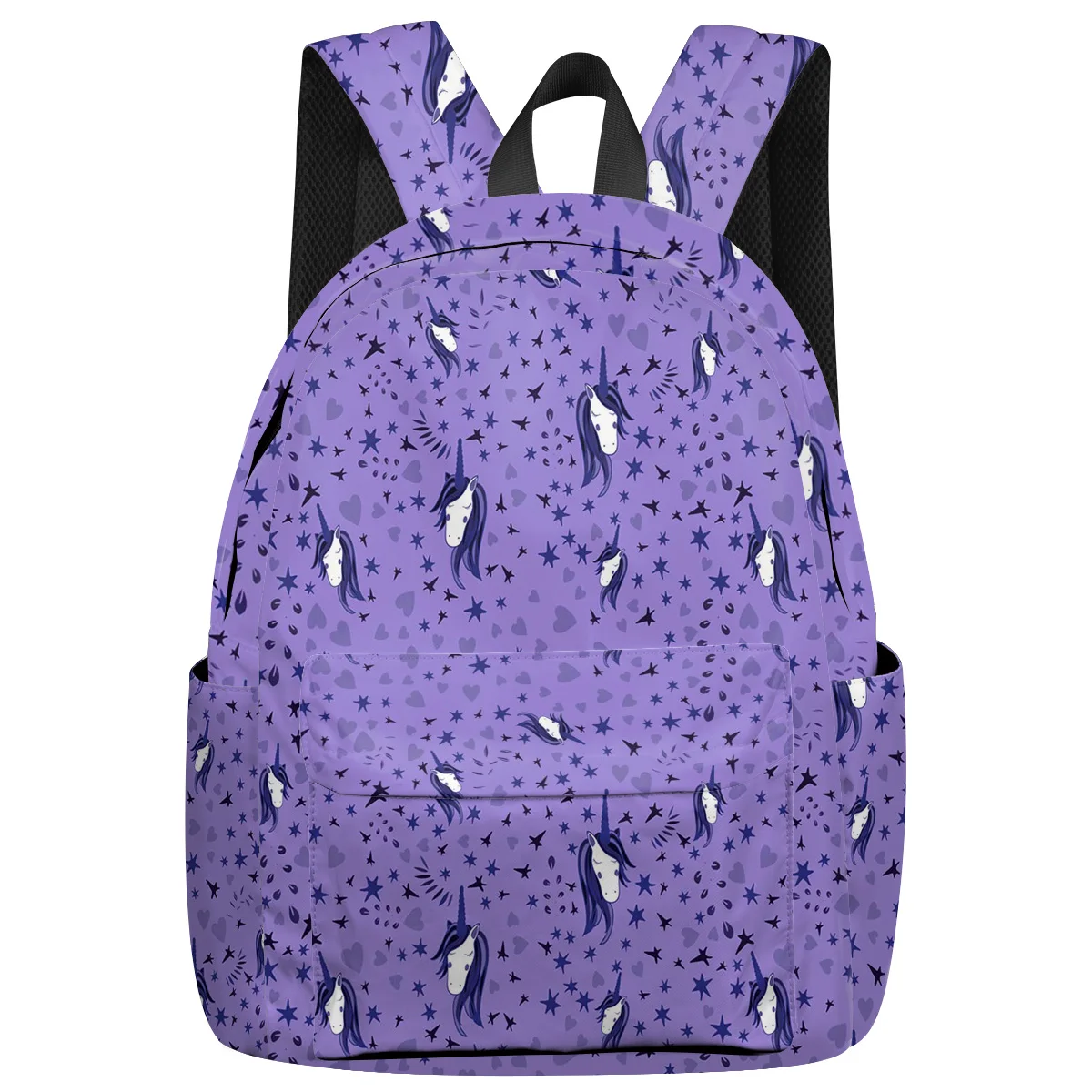 

WHEREISART Purple Unicorn And Star Backpacks International Airplane Travel Abraham Lincoln'S Birthday Internal Frame Backpacks