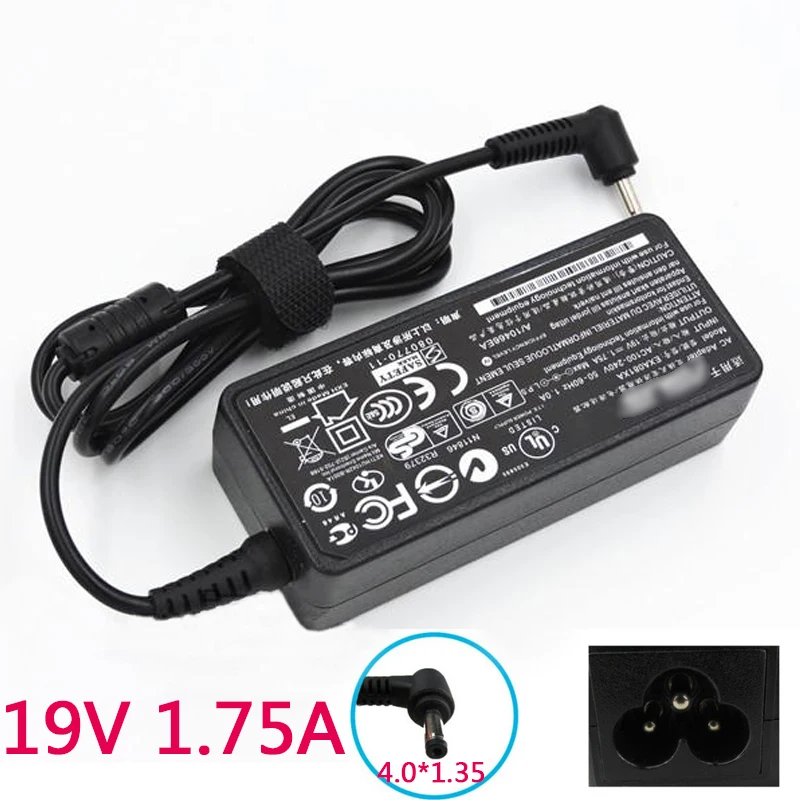19V 1.75A 4,0*1,35 адаптер питания зарядное устройство для Asus S200E X201E X403M E402 ноутбука