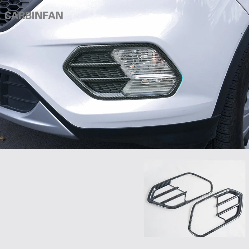 Для Ford Escape Kuga 2017 2018 углеродное волокно передняя фара противотумансветильник