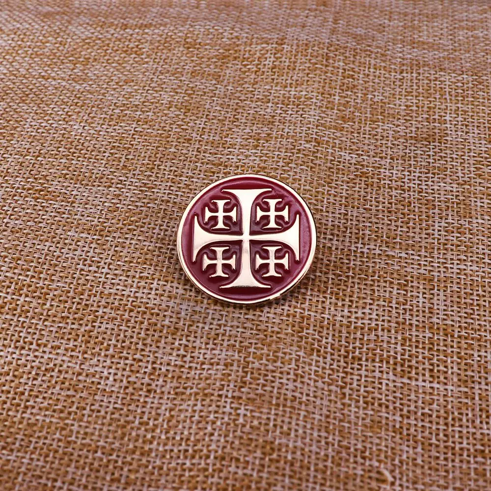 Jerusalem Cross Lapel pin Ancient Christian sign brooch holy gifts