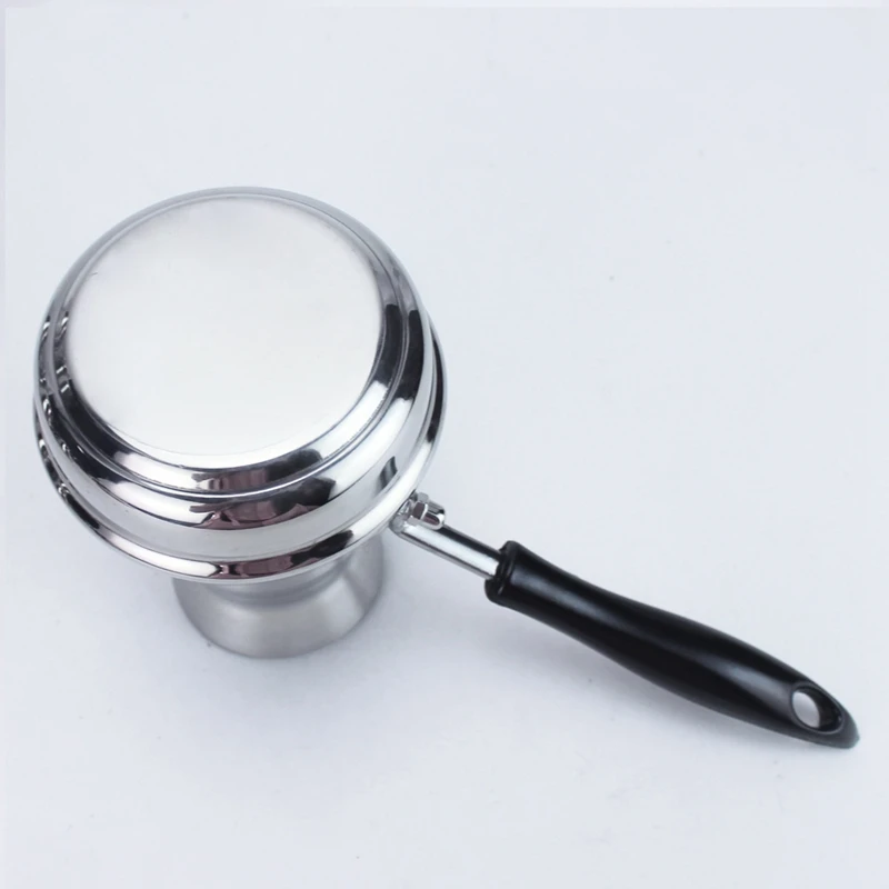 European Long Handle Moka Pot Portable Turkish Arabian Stainless Steel Coffee Pot Butter Melting Pot Coffee Utensils 250Ml