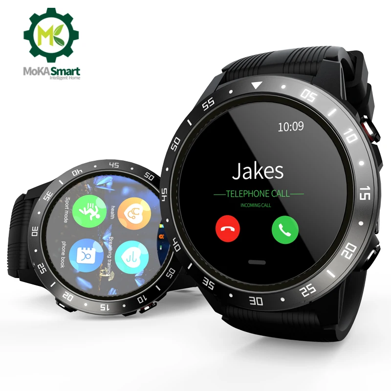 US $55.99 MOKA smartwatch android sim card Music GPS Sports record Information Push Heart Rater Bluetooth call smart watch men Waterproof