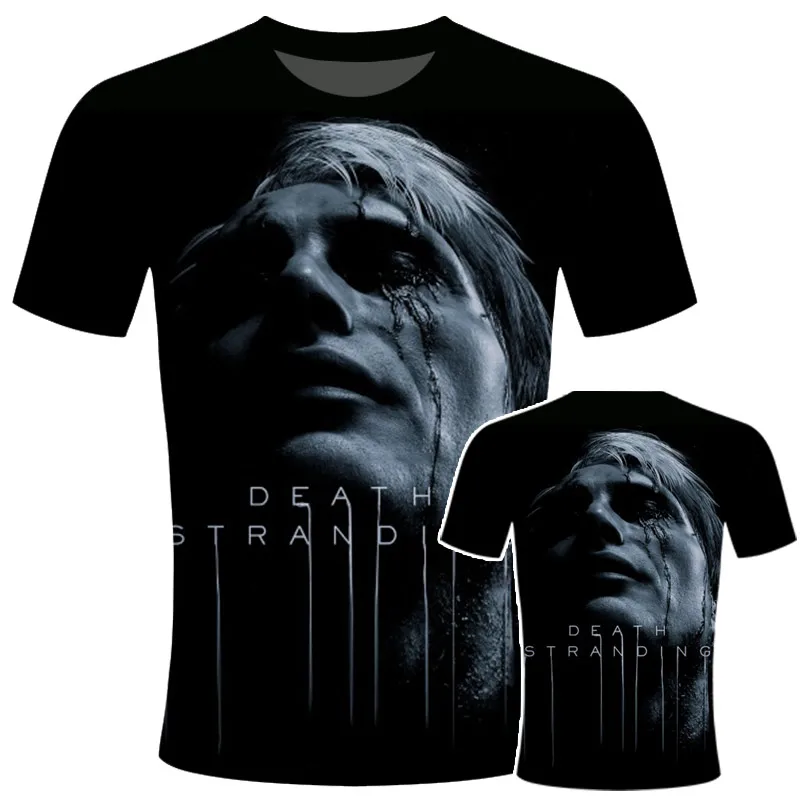 Мужская футболка Death Stranding Мадс Миккельсен Kojima футболки Hideo Metal gear Одноцветный