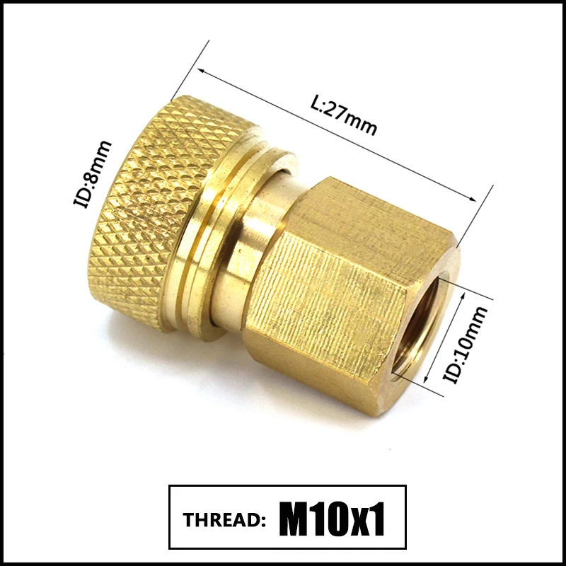 PCP Пейнтбол из нержавеющей стали с двойным концом штекер M10x1 женский