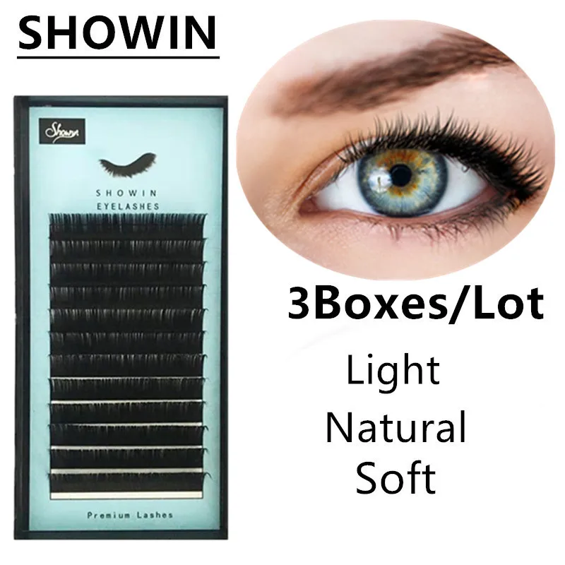 

3 Boxes Mink Lashes Premium Natural Individual Eyelash Extension False Volume Professional Faux Cils Natural Eyelashes Makeup