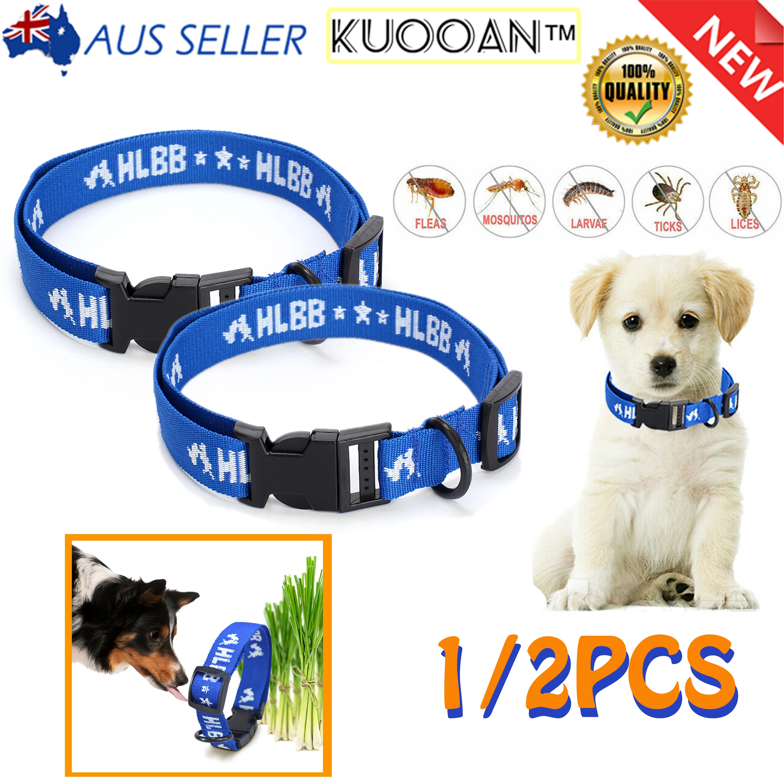 

Cat Dog Flea Collar Flea and Tick Collar Nylon Anti Pest Lice Collars Kill Lice Parasite Deworming for Small Medium Dog Cat