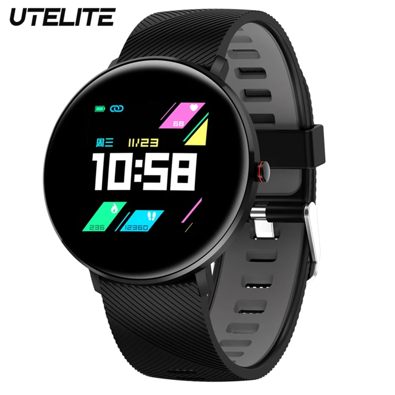 

UTELITE L10 Smart Watch Bluetooth Sports Clock IP68 Waterproof ECG Heart Rate Blood Pressure Monitor Men for Xiaomi Huawei Phone