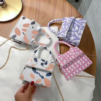 

PU Leather Candy Color Women's Messenger Bag Fashion Travel Student Shoulder Bag Travel Cartoon Handbag