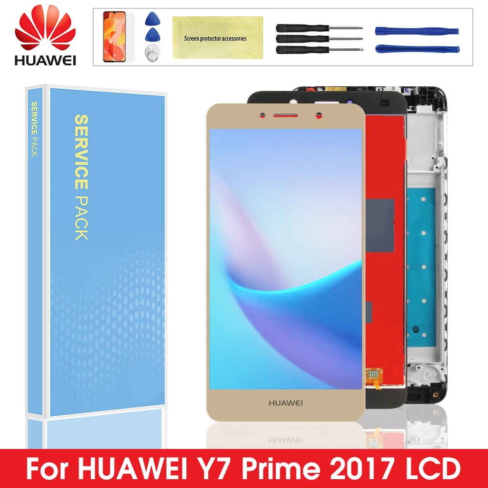 

For Huawei Y7 Prime 2017 Y7 2017 LCD Display Touch Screen Digitizer Assembly with Frame For Huawei Enjoy 7 Plus lcd screens