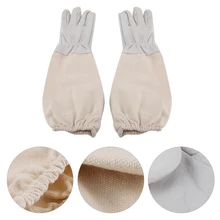 Овчина+ холщовые перчатки для пчеловодов защитные рукава тонкая мягкая овчина анти пчеловодство оборудование для пчеловодства