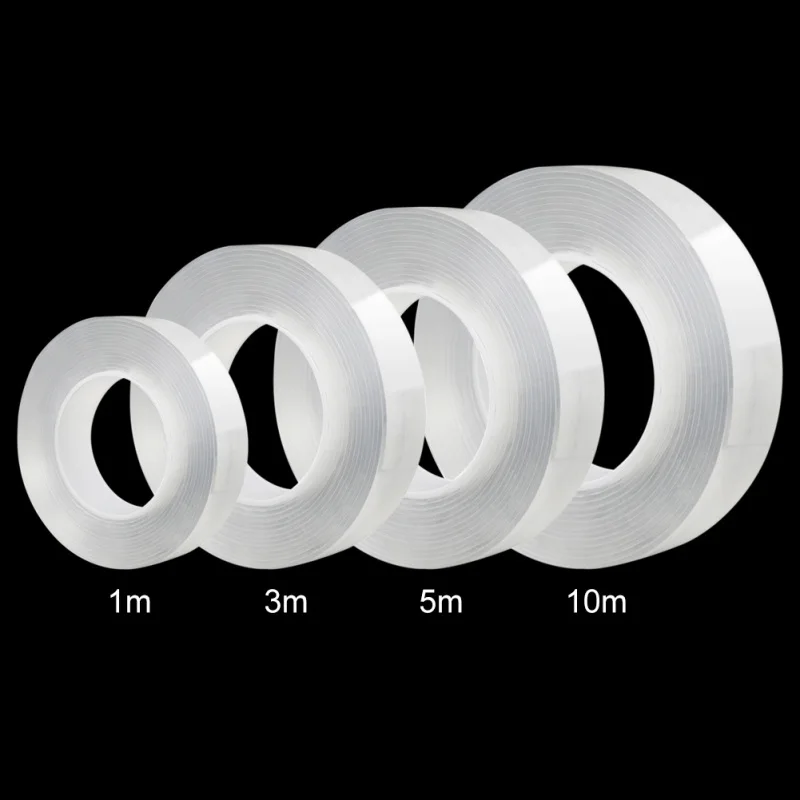 

3MM Thickness Clear Multifunction Tape Traceless Washable Adhesive Gel Pads Double-Sided Non-Slip Removable Sticky Strips