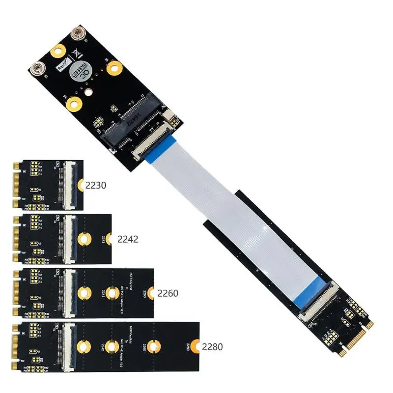 M.2 NGFF ключ B+ M к Мини PCI-E WiFi сетевой адаптер для половинного размера и полноразмерной WiFi Bluetooth карты с FFC кабелями