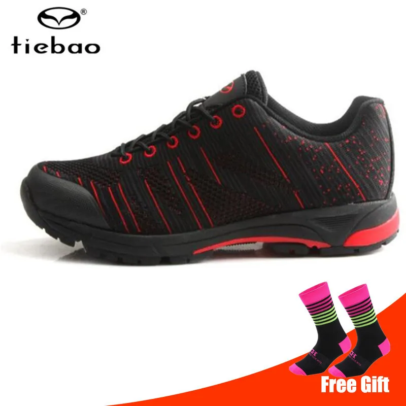 add socks Tiebao/Обувь для велоспорта для отдыха; sapatilha ciclismo; mtb; Велосипедный спорт; кроссовки с автоматическим замком; спортивная обувь для гонок; туристические туфли для улицы - Цвет: add socks