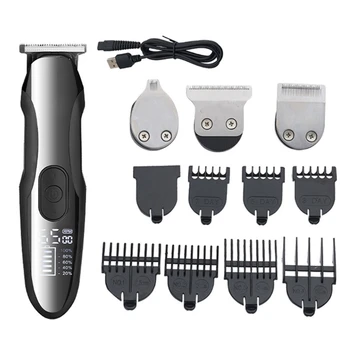 

4 in 1 Electric Hair Clippers for Men Beard Trimmer Cordless USB Rechargeable LCD Display Multifunctional Grooming Kit