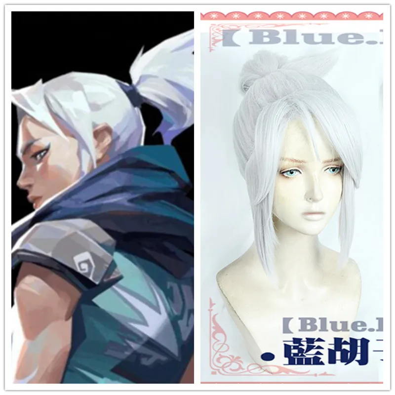 

Game Valorant Jett Cosplay Wig Halloween Role Play Costume Party Hair