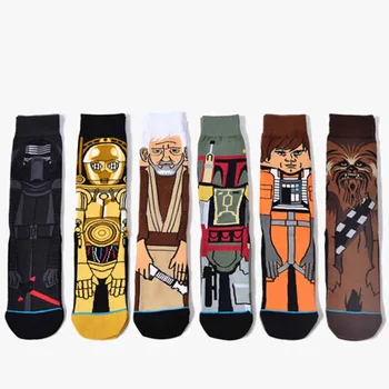 

Anime Charater Cartoon Happy Men Socks Cotton Unisex Print Socks Men Adult Hip Hop Skateboard Calcetines Hombre Skarpetki Sokken