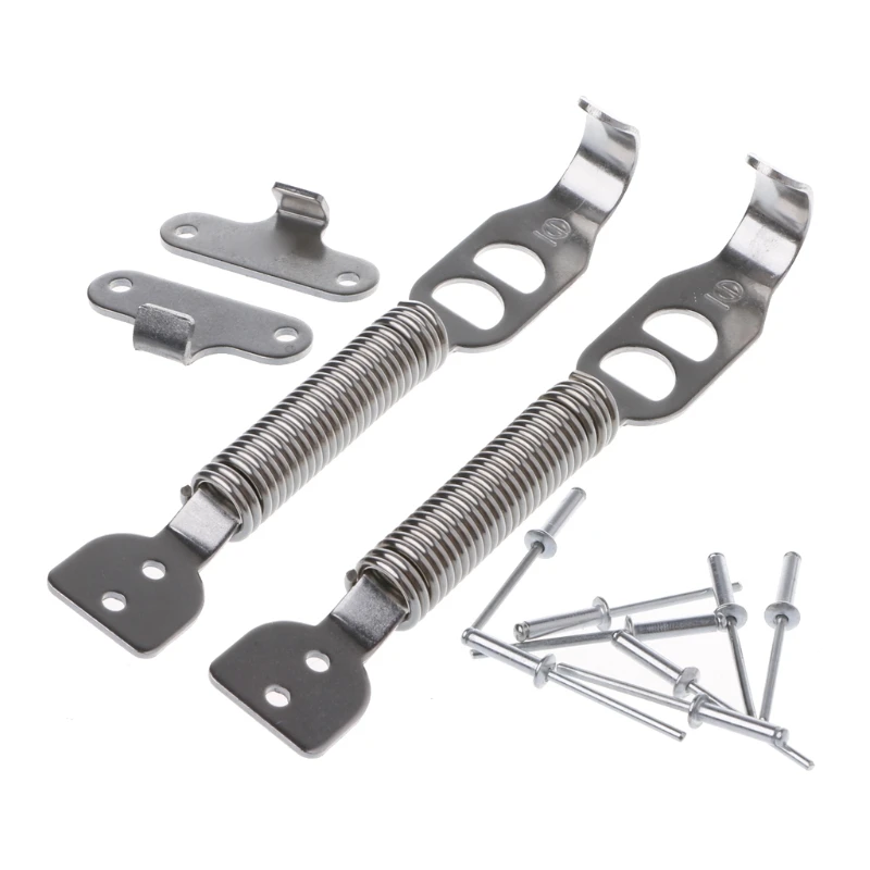 Stainless Bonnet Springs Clips Hood Panel Race Rally Pair Lock for IMPREZA EJ18 engine cover bonnet hood pins kit