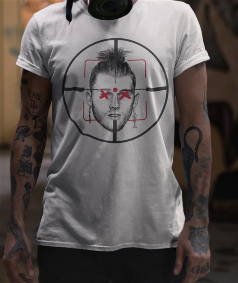 Футболка с логотипом Eminem Killshot Kamikaze RIP MGK Diss в стиле хип хоп Rap Stan белая футболка