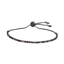 Doreen Box Модный Цветной циркон браслет для женщин вечерние Клубные Золотые/серебряные/розовое золото/черный металлический браслет ювелирные подарки, 1 шт