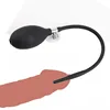 Pump up silicone Beaded Urethral Insert Cum-Thru Penis Plug Adult Sex Toys Inflatable Sound Trainer Set pleasurable sensations 1