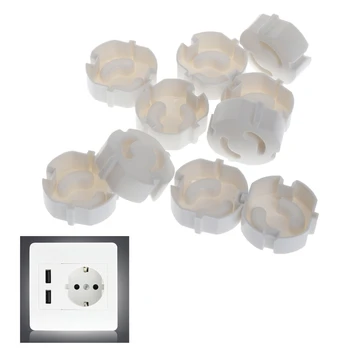 

1/24pcs EU Power Socket Protective Cover Baby Kids Safety Guard Protection Anti Electric Shock Plugs Protector Turning Cover