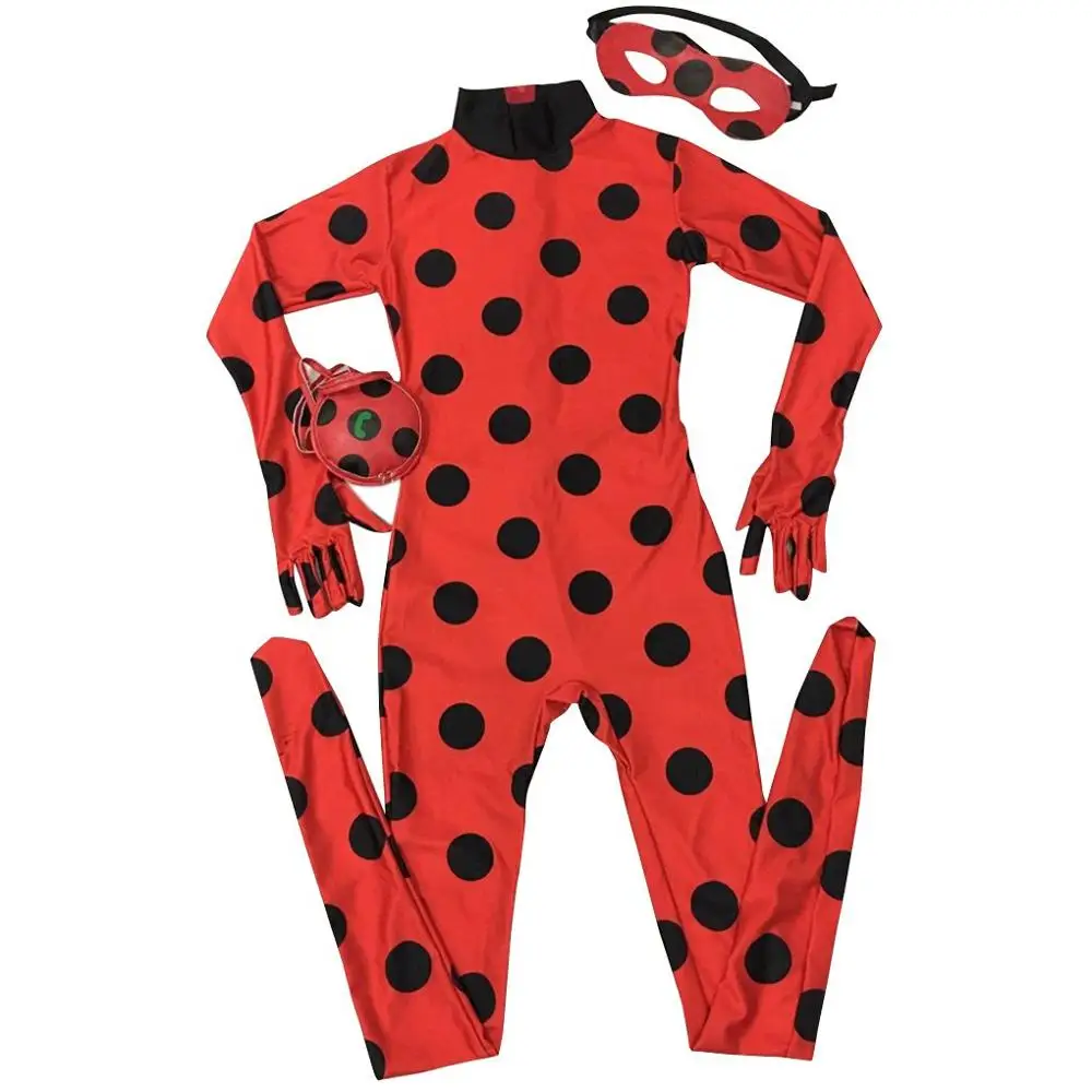 Clothes Bag Eye mask Костюм божьей коровки для детей и взрослых; костюм божьей коровки из нейлона для девочек и женщин; карнавальный костюм на Хэллоуин; костюм божьей коровки на Хэллоуин - Цвет: Clothes Bag Eye mask