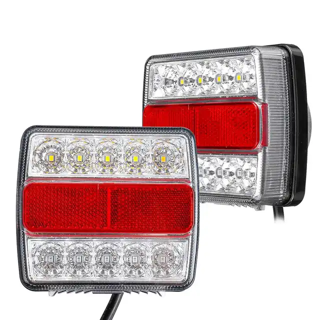 Luces LED traseras sumergibles universales, 12V, 15 LED, 2p, indicador trasero para remolque, marcador de barco, camión, campistas, luces traseras, caravana, ATV Luces LED traseras sumergibles universales, 12V, 15 LED, 2p, indicador trasero para remolque, marcador de barco, camión, campistas, luces traseras, caravana, ATV