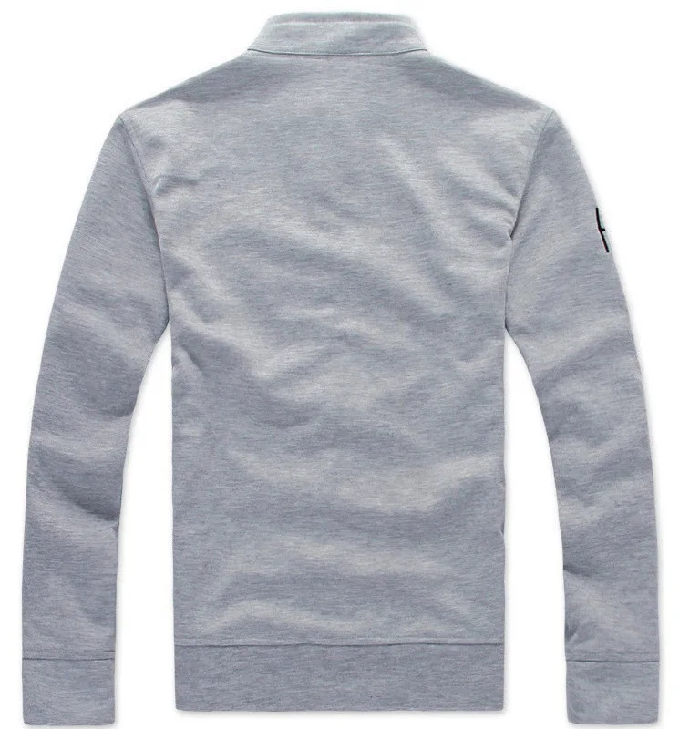 Осенняя мужская тонкая толстовка, флисовая куртка с длинными рукавами ...