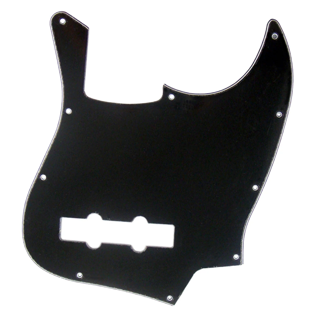 Black PVC 3 Ply Bass Pickguard Scratch Plate for JB Electric Bass Guitar 10 Holes