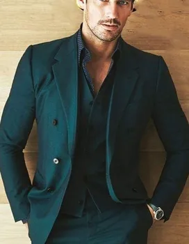 

Latest Popular Notch Lapel Double-Breasted Groomsmen Groom Tuxedos Men Suits Wedding/Prom Man Blazer traje hombre 3PCS