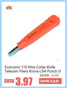 H66a6ae90acb04cb3af9af3f0af3e90e3Y 110 alambre cúter Telecom alicates corona LSA golpe herramienta para Rj45 Keystone Jack para teléfono de Cable de red Panel