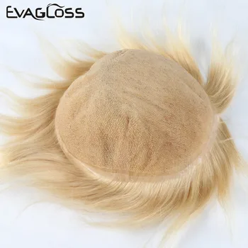 

EVAGLOSS Men Toupee Full Swiss Lace Men Wig Hair System100% Natural Remy Men Hair Wig Natural Peruk Toupee Men Human Hair