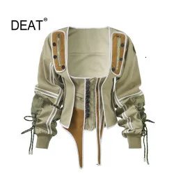 DEAT одноцветная длинная стеганая куртка для женщин осень и зима свободное теплое легкое стеганое хлопковое пальто PB911
