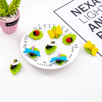 

4pcs Mini Eraser Kawaii Stationery Novelty Bee Eraser Butterfly Eraser Bug Eraser For Kids Multicolor School Stationery Supplies