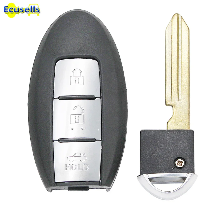 2 кнопки дистанционного ключа оболочки чехол Fob для Nissan Micra X-trail Qashqai Juke Duke Pathfinder Примечание с невырезанным ключом
